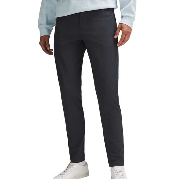 Lululemon ABC Slim-Fit Pant Warpstreme Obsidian Men's Size 42 x 29 EUC - Picture 1 of 11